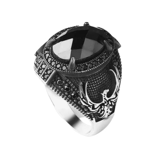 Bague avec une Pierre et un Aigle