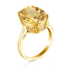 bague citrine ovale