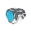 bague argent et turquoise naturelle