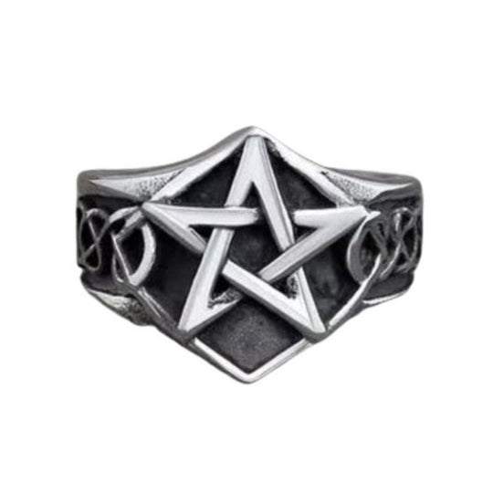 Bague Pentagramme Acier