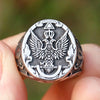 bague aigle en argent homme