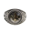 bague chevaliere fleur de lys argent 