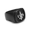 bague fleur de lys acier