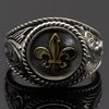 bague fleur de lys homme