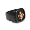 bague fleur de lys or rose