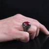 bague ancienne avec rubis