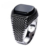 Bague Chevalière Homme avec Agate Noire