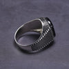 Bague Chevalière Homme avec Agate Noire