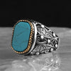 chevalière turquoise