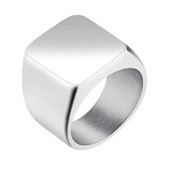 Chevalière Homme Acier Brossé