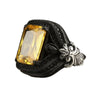 chevalière homme citrine