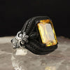 bague citrine homme