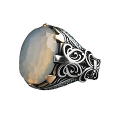 Bague homme discount pierre de lune