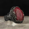 bague homme rubis