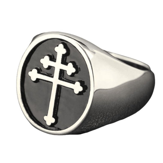 Chevalière Argent Homme Croix de Lorraine