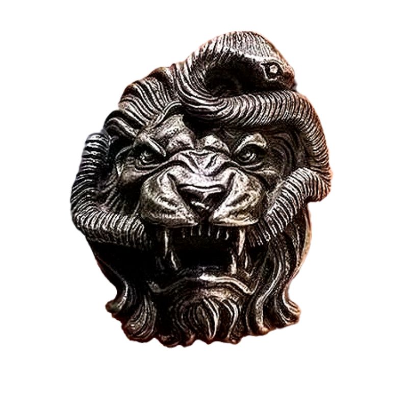 Chevalière pour homme avec une tête de lion or Chevalière pour homme avec une tête de lion or