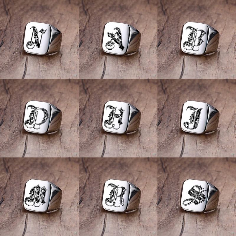 Chevalière Acier Gravure Personnalisée Chevalière Prestige