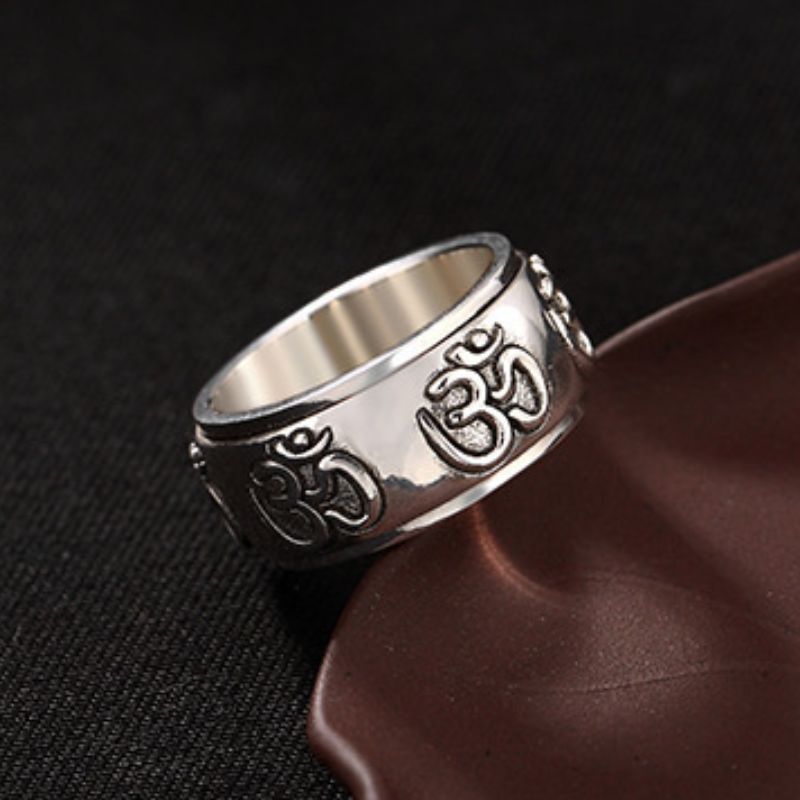 Anneau Argent 925 Om Mani Padme Hum | Chevalière Prestige Anneau Argent 925 Om Mani Padme Hum | Chevalière Prestige