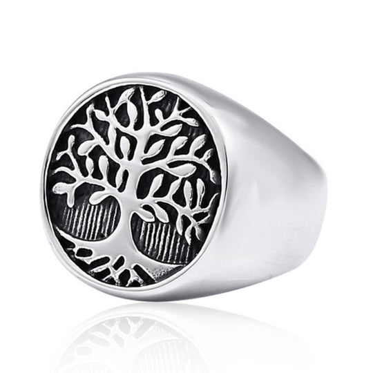 Bague Acier Arbre de Vie
