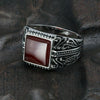 bague chevaliere homme rouge