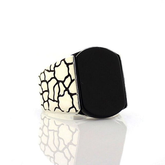 Bague Argent 925 Onyx Noir
