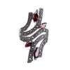 bague argent grenat femme