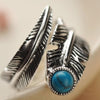 bague plume argent femme
