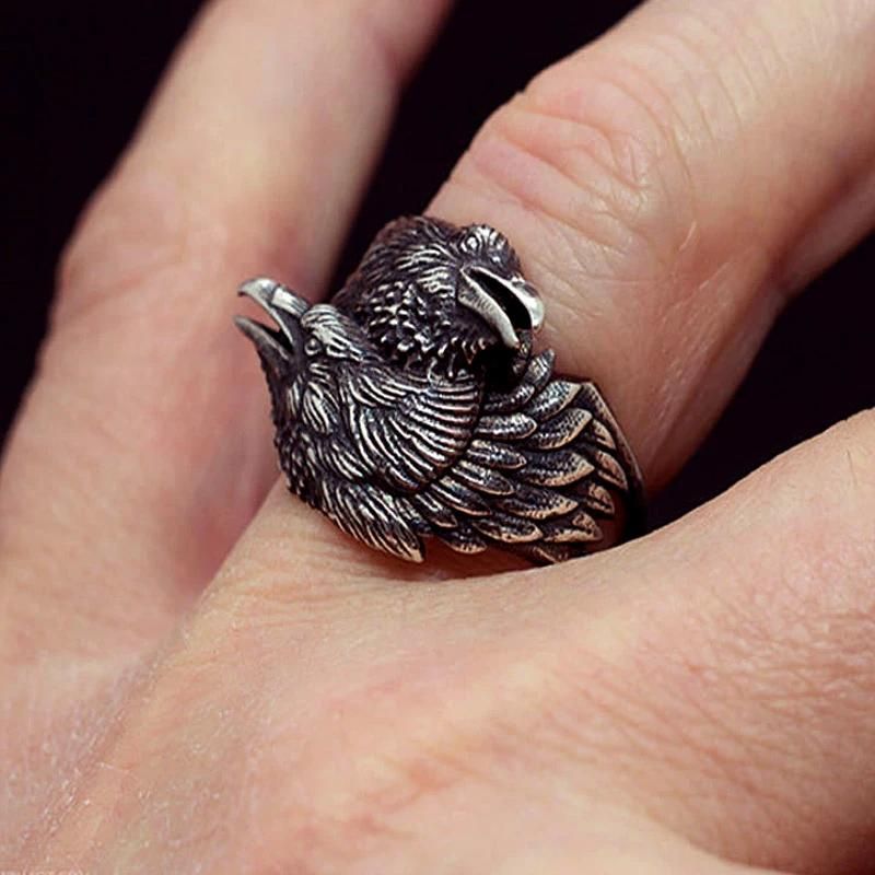 Bague Corbeau Viking