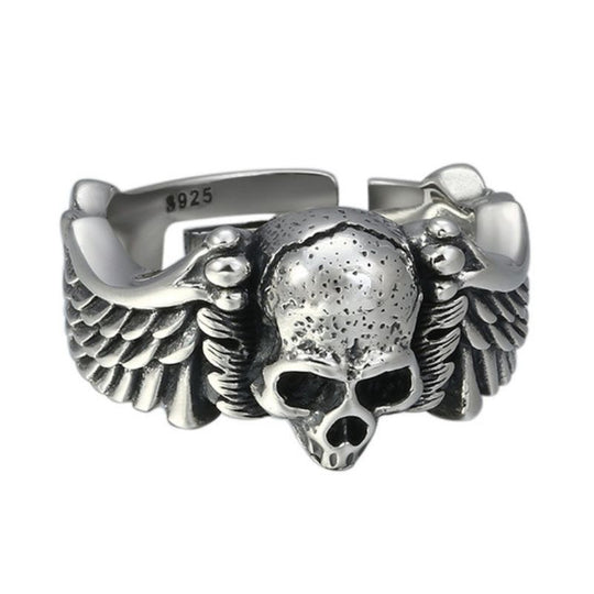 Bague Crâne Ailes Vintages