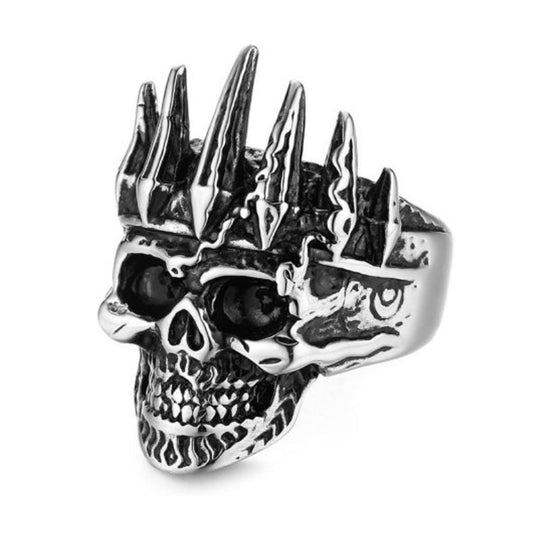 Bague Crâne Couronne