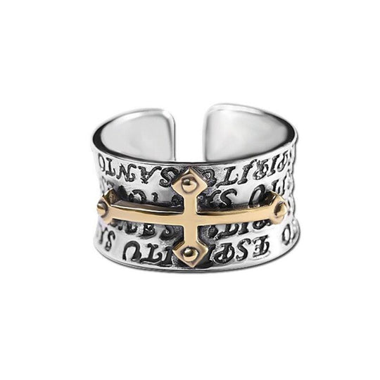 Bague Croix Religieuse