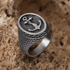 bague ancre marine homme