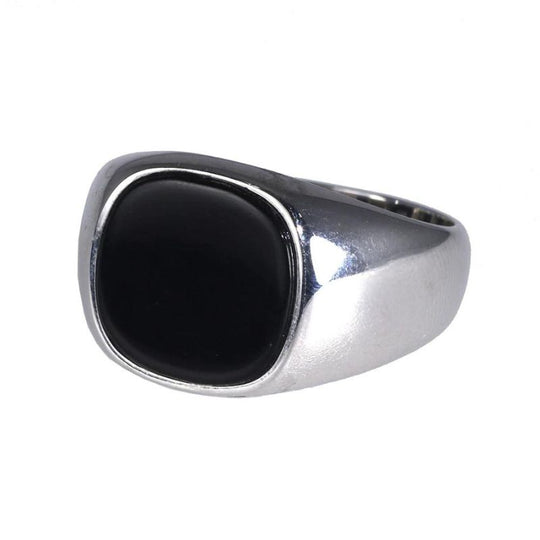 Bague Homme Argent avec Pierre Onyx