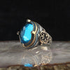 bague aigue marine homme