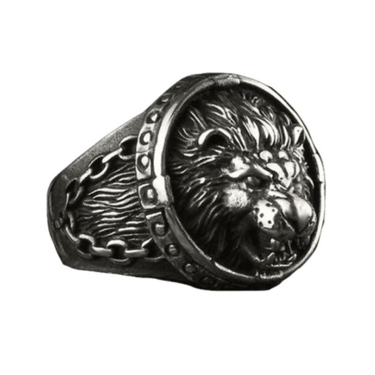Bague Homme Lion Argent
