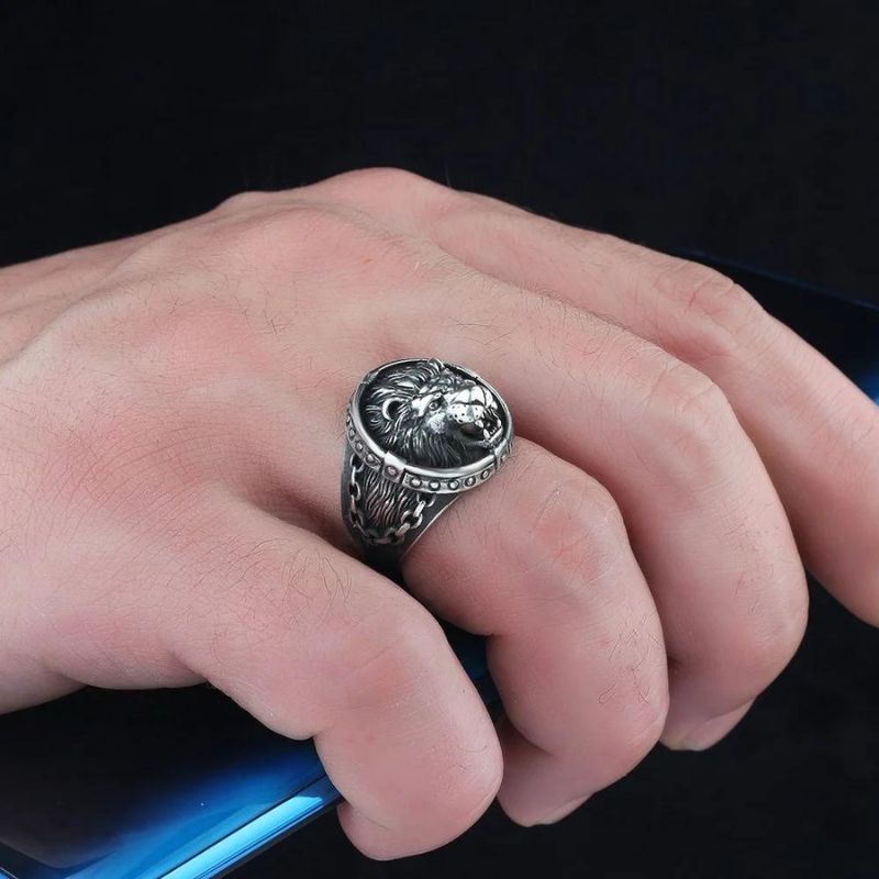 Bague pour homme en acier de titane noir ZR0164 Bague pour homme en acier de titane noir ZR0164