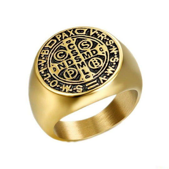 Bague Saint Benoit Lettre