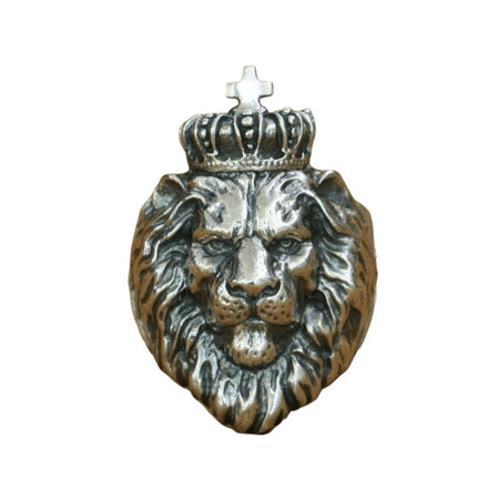 bague tête de lion argent