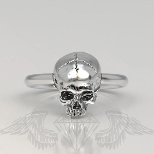 Bague Tête de Mort Femme Argent
