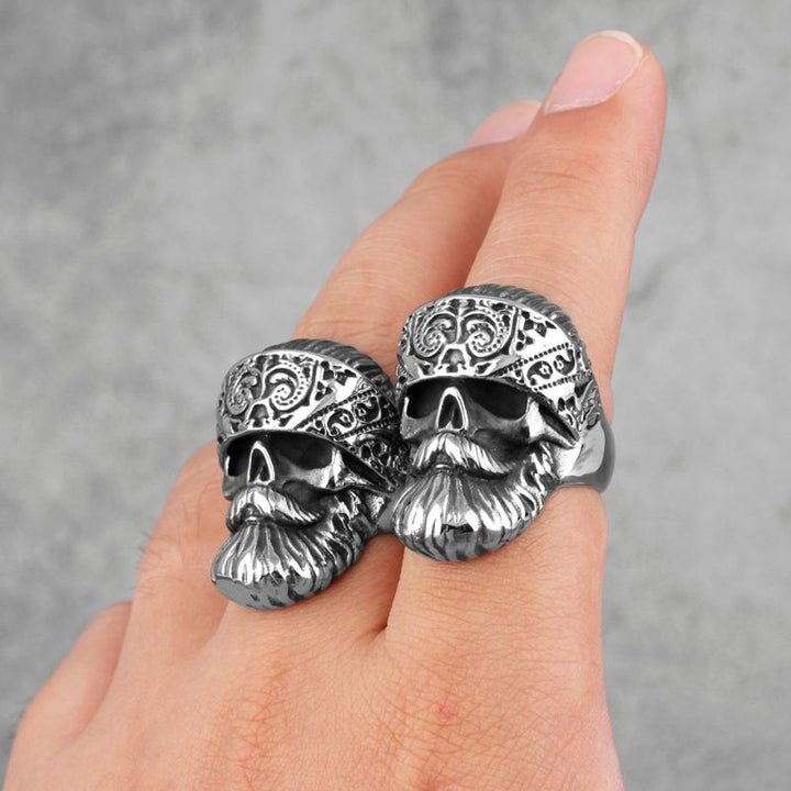 Bague motard - Tête de mort gothique (Argent) | Boutique Motard Bague motard - Tête de mort gothique (Argent) | Boutique Motard