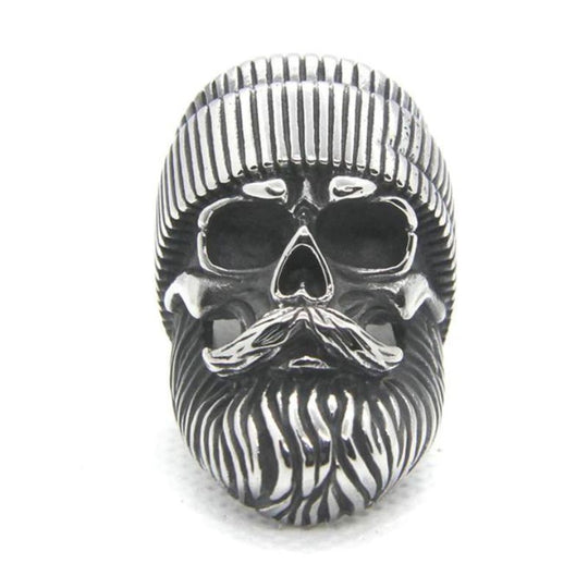 Bague Tête de Mort Barbu Homme