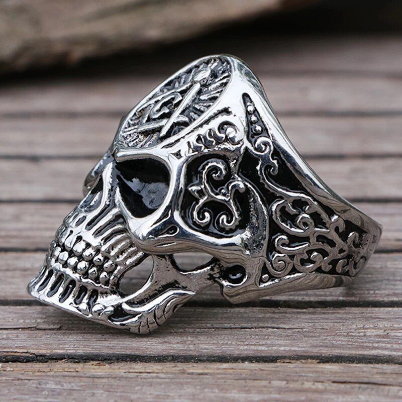 Bouton de Manchette Tête de mort|Bouton de manchette pirate argent noir Bouton de Manchette Tête de mort|Bouton de manchette pirate argent noir