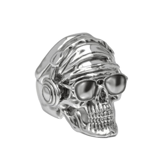 Bague Tête de Mort Or Blanc