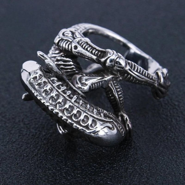 Bague taureau Chevalière homme acier argent tête de taureau