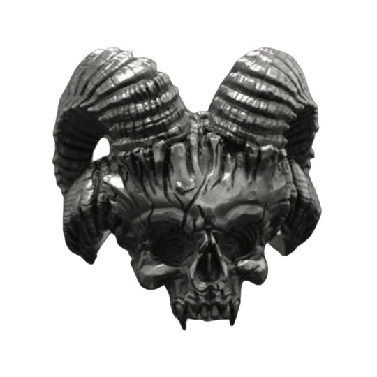 Bague Tête de Mort avec Cornes