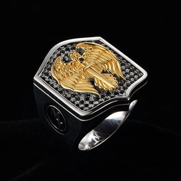 Bague Chevalière Aigle USA - Neuf Avec étiquettes