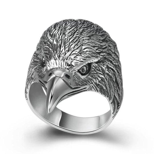 Chevalière Argent Tête d'Aigle