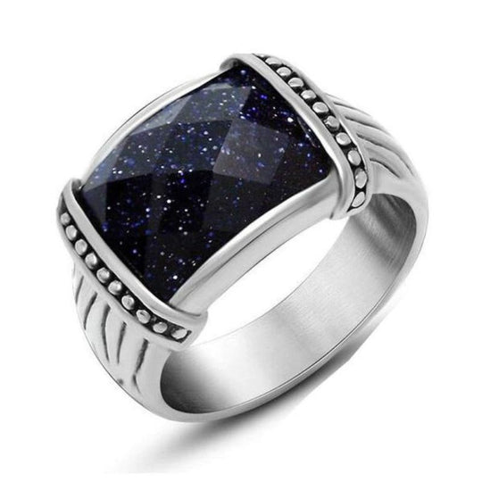 Chevalière Argentée Pailletée