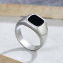 Bague Chevalière Homme En Acier Inoxydable - Largeur 11.6 Mm, Finition Argent Poli Hautement Brillante - Anneau Élégant - 2