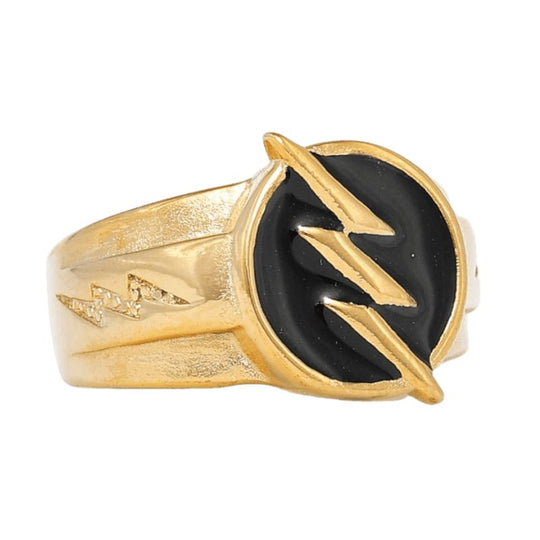 Chevalière Homme Motif Éclair